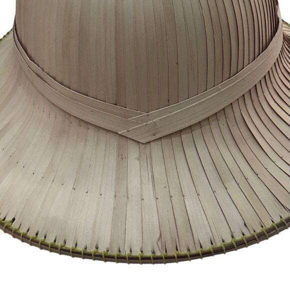 Vintage Hand Woven Colonial Explorer Straw Sun Hat OS Tan Traditional Gardening - Picture 7 of 9